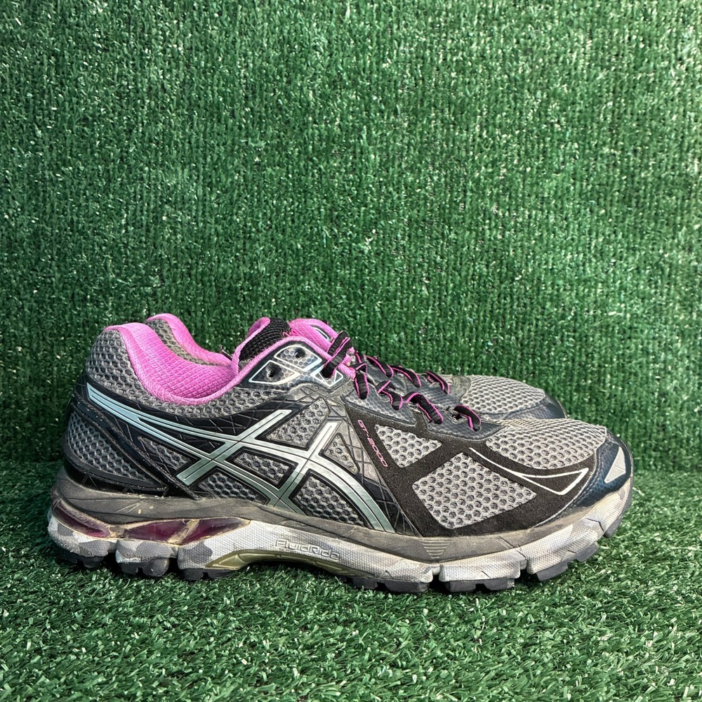 ASICS GT-2000 3 FluidRide IGS Athletic Running Shoes Grey Pink Womens Size 10.5